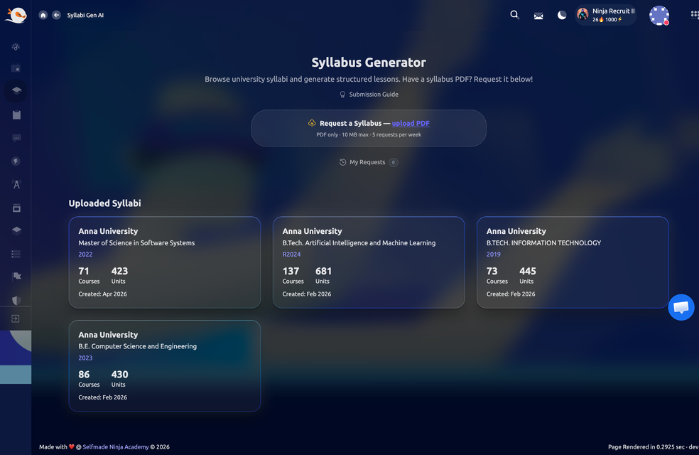 The syllabus generator
